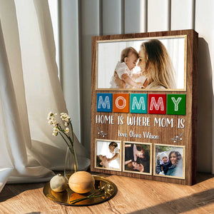 Mommy Home Is Where You Are - Personalized Canvas - Gift For Mom, Mother's Day, Birthday Gift