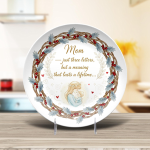 Mom, A Meaning That Lasts A Lifetime, Personalized Platter, Christmas Gift For Mom