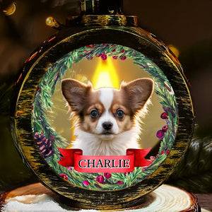 Custom Photo Your Furry Friend - Christmas Lantern LED Flameless Candle - Christmas Gift For Pet Owners