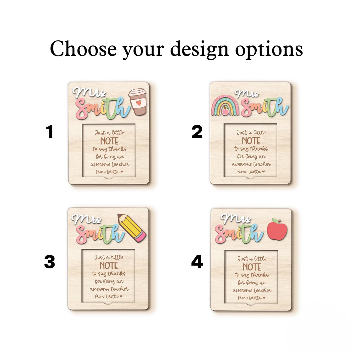Custom Teacher Sticky Note Holder, Back To School Gift, Teacher Appreciation Gifts, Teacher Sticky Note Pad Holder