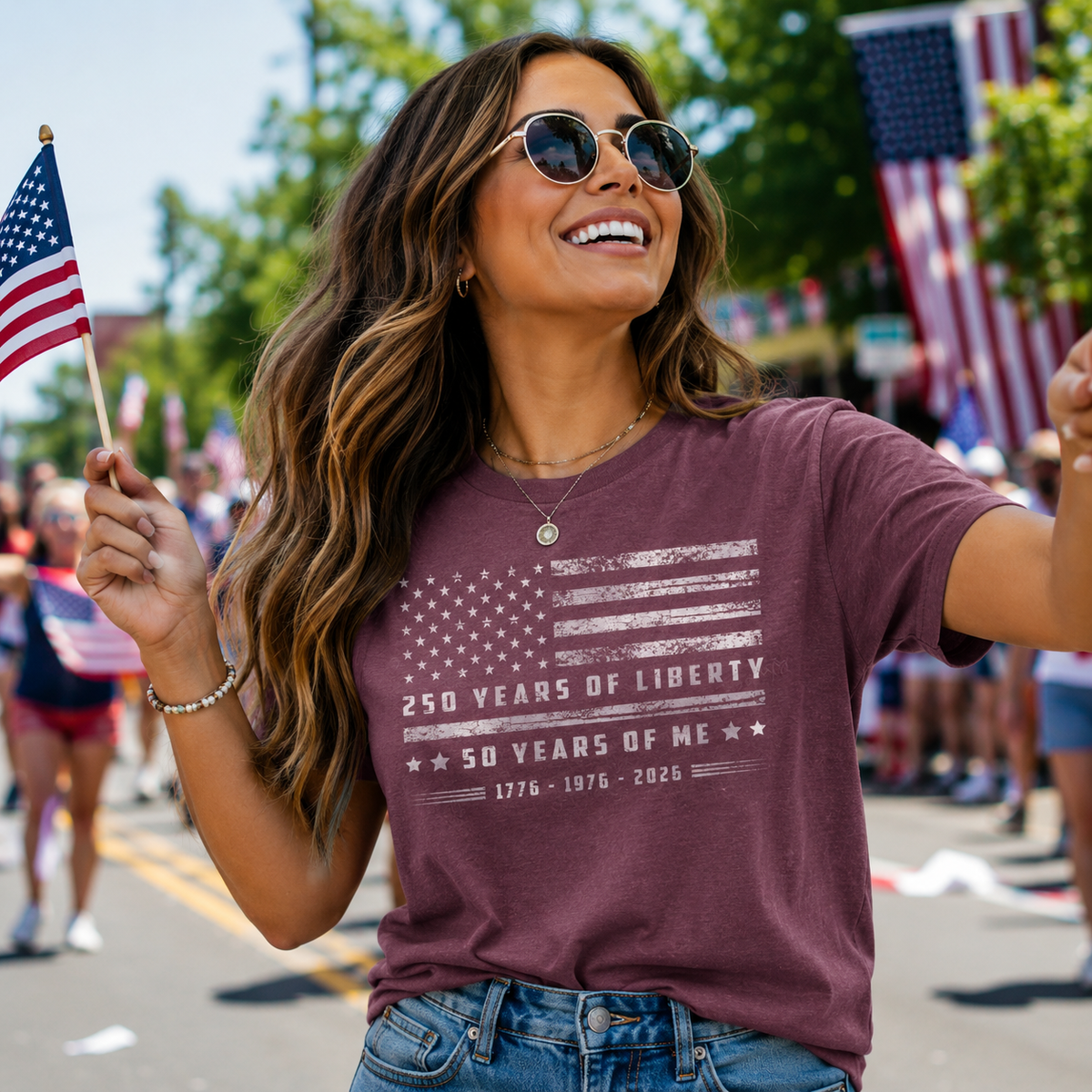 Vintage 50th Birthday Shirt, American Flag Birthday Tshirt, Patriotic Birthday Shirt 2026, 50th Birthday Sweatshirt, 1976 Birthday