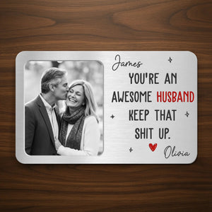 You're An Awesome Partner - Personalized Wallet Insert Card - Gift For Couple, Anniversary Gift, Valentine's Day Gift