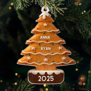 Christmas Brown Cookie - Personalized Acrylic Ornament - Christmas Gift For Family