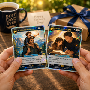 Dad s Legendary Adventure Card, The Perfect Father s Day Gift, Personalized Father s Day Gift, Fantasy Trading Card with Photo, Unique Gift for Dad