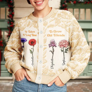 It Takes A Long Time To Grow An Old Friend - Personalized Cardigan - Christmas Gift For Sisters, Besties