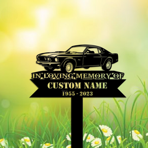 Custom Racing Car Memorial Stake, Personalized Racing Metal Stake, Racing Loss, Sympathy Sign, Grave Marker, Remembrance Stake
