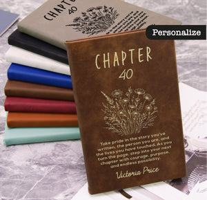 Birthday Gift Best Friend Personalized Name, Journal Gift for Her, Bookish Birthday Gift For Book Lovers, One More Chapter