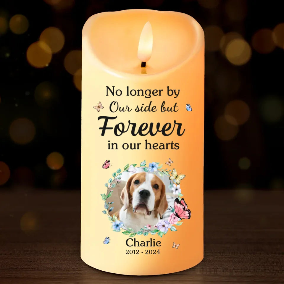 Custom Photo In Loving Memory Of A Loyal Friend - Custom LED Flameless Candle - Sympathy Gift, Christmas Gift For Pet Owners, Pet Lovers