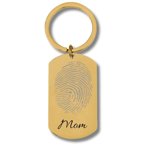 Actual Fingerprint Keychain Custom Memorial Gift Grief Gift Keyring Personalized Fingerprint Key holder Custom Fingerprint Keychain