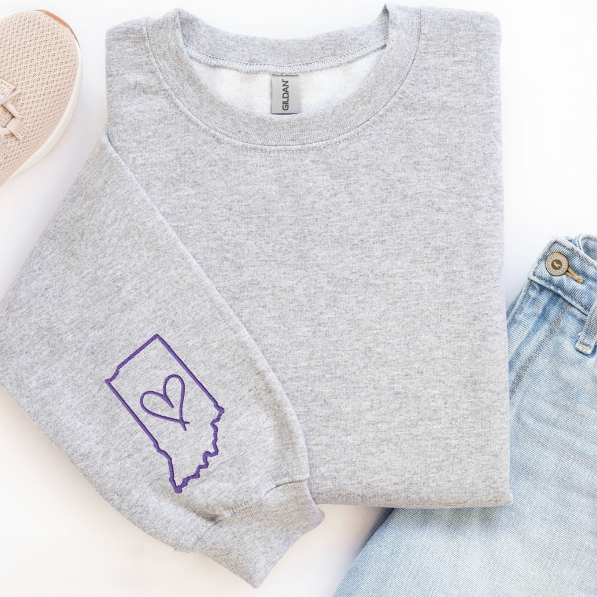 Custom Long Distance Relationship Sweatshirts, Choose Your State Personalized Couple Gift, Long Distance Matching Friend Shirts, Couple Gift