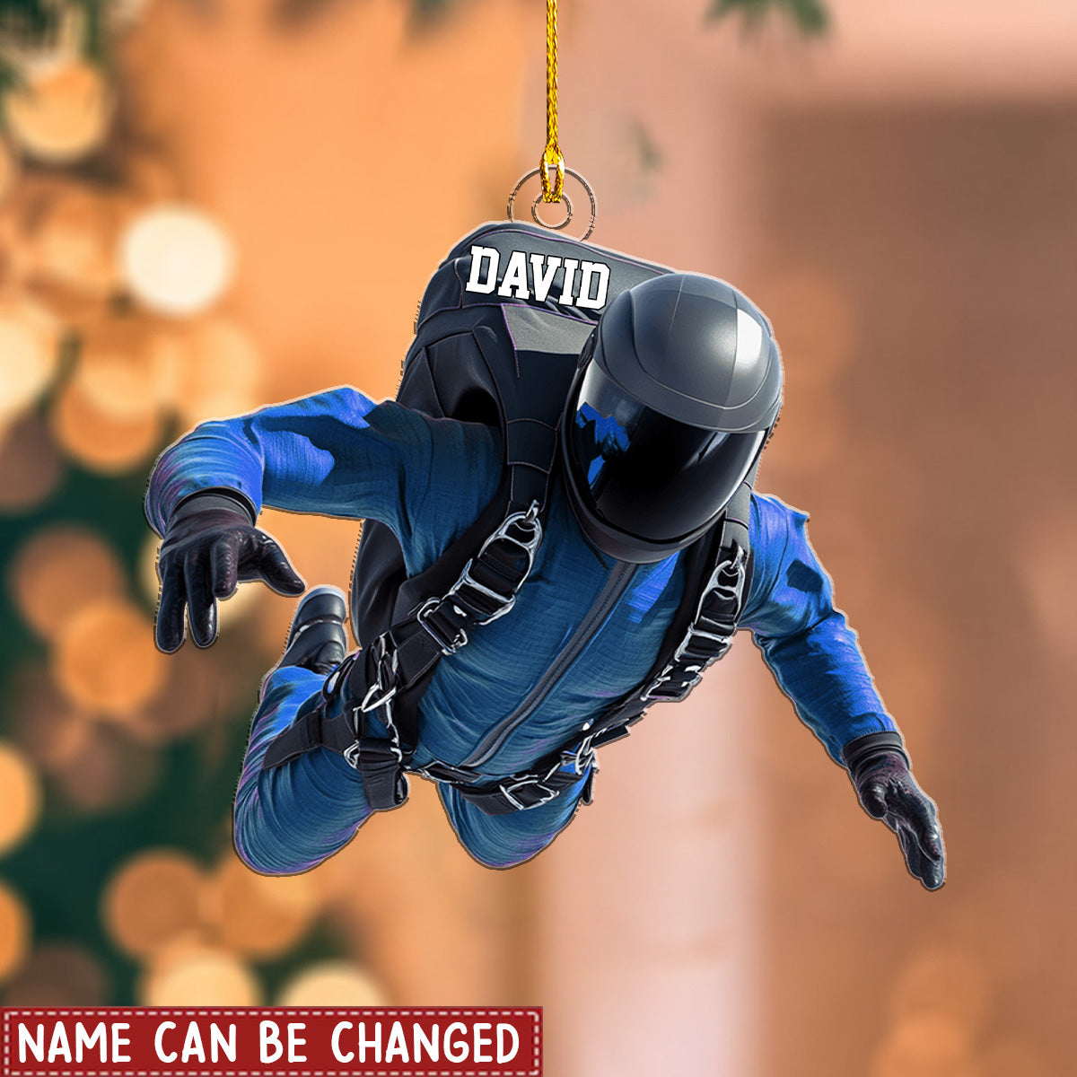 Personalized Skydiver Shaped Ornament Gift For Paragliding, Skydiving Lovers - Christmas Gift
