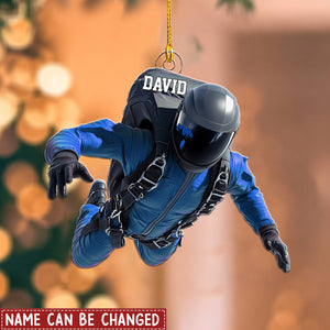Personalized Skydiver Shaped Ornament Gift For Paragliding, Skydiving Lovers - Christmas Gift