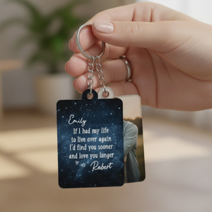 I'd Find You Sooner And Love You Longer - Personalized Keychain - Anniversary Gift, Valentine's Day Gift For Couple