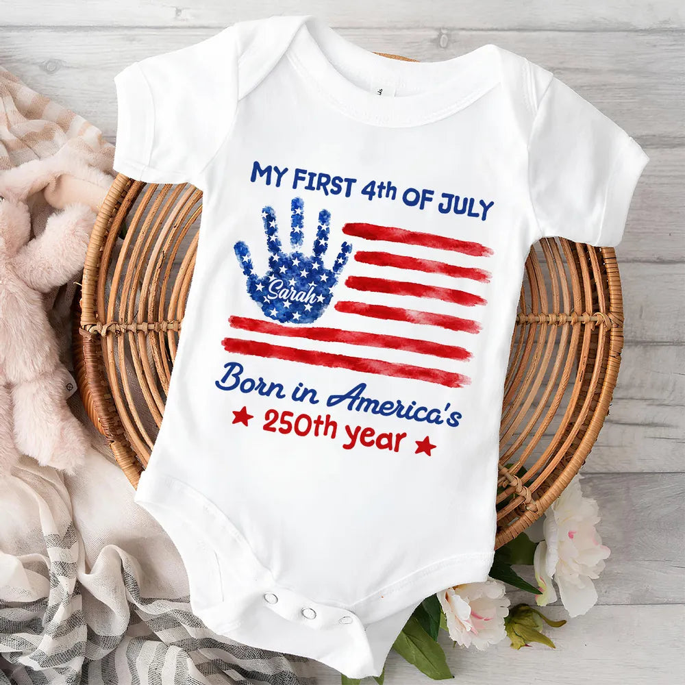 My First 4th Of July - Personalized Baby Onesie - 4th Of July Gift For Baby, Independence Day, Gift For New Parents