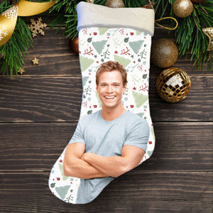 Custom Photo Name Christmas Stockings - Personalized All Over Printed Socks - Christmas Gift For Family