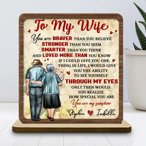 To My Wife You Are My Sunshine - Personalized Wooden Plaque - Anniversary Gift For Couple, Valentine's Day Gift
