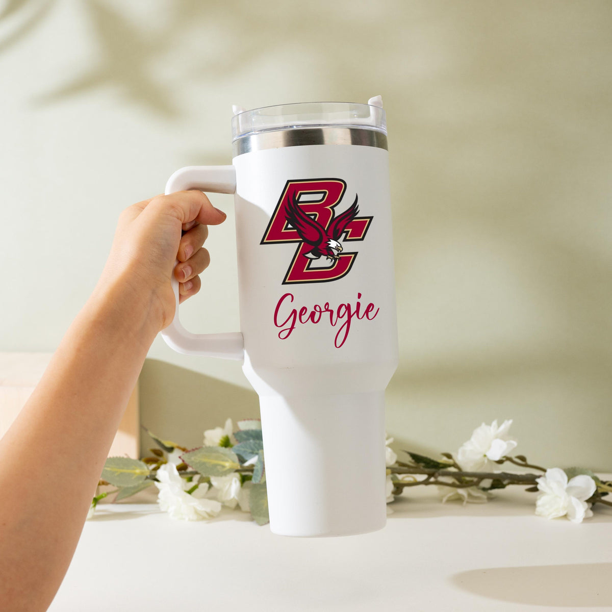 Personalized College Logo Tumbler, Graduate Gift 2026, 40oz Stainless Steel