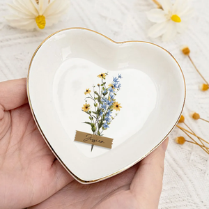 Bloom Where You Are Planted - Personalized Jewelry Plate - Gift For Sister, Sibling, Bestie