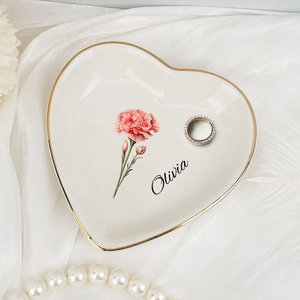 Flowers Are Love's Language - Personalized  Jewelry Plate - Gift For Her, Gift For Mother, Sister, Friends