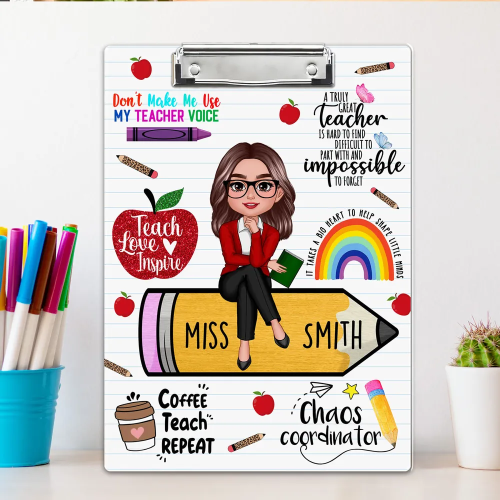 Teacher Affirmations - Personalized Clip Board - Gift For Teacher, Back To School