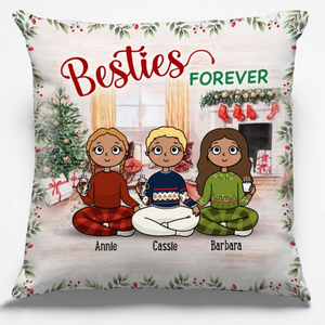 Sister Forever - Personalized Pillow - Christmas Gift For Sisters, Besties