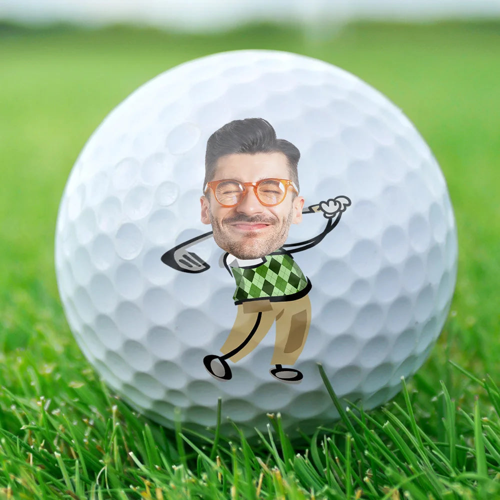 If Found Return To This Guy Upload Dad's Photo - Custom Golf Ball - Gift For Dad, Father, Grandpa, Father's Day, Birthday Gift