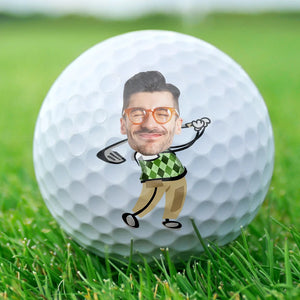 If Found Return To This Guy Upload Dad's Photo - Custom Golf Ball - Gift For Dad, Father, Grandpa, Father's Day, Birthday Gift