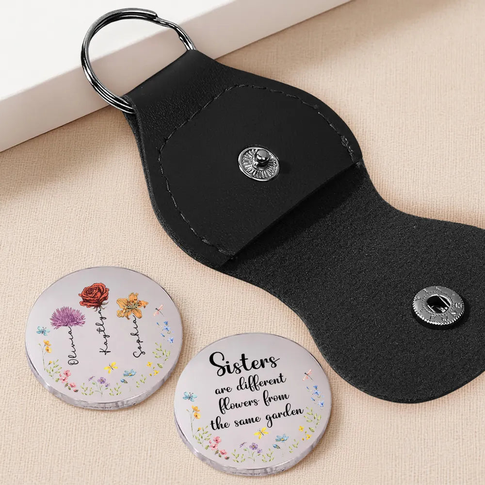 Sisters Are Different Flowers From The Same Garden - Personalized Pocket Hug - Gift For Sisters, Besties