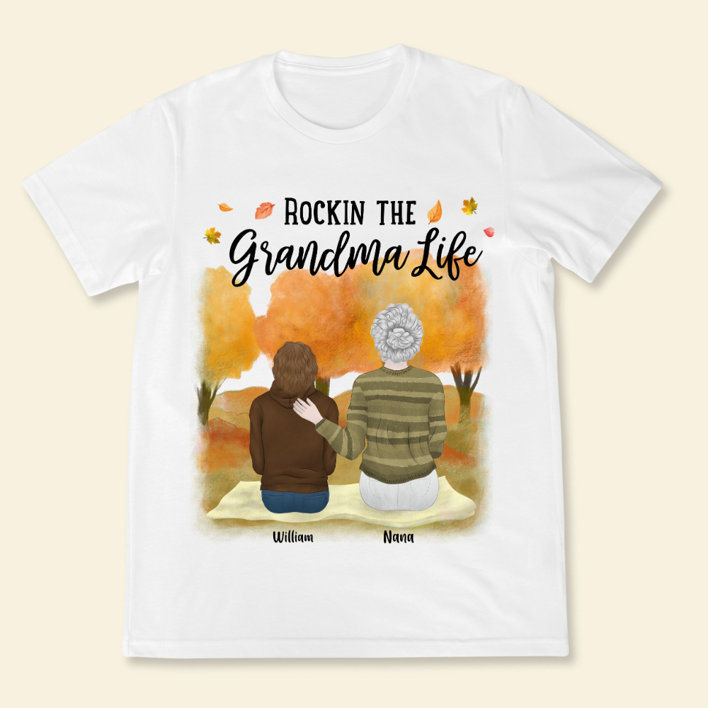 Rocking The Grandparents Life Fall Season - Personalized Shirt - Gift For Grandma, Grandma, Fall Season banner-2.png