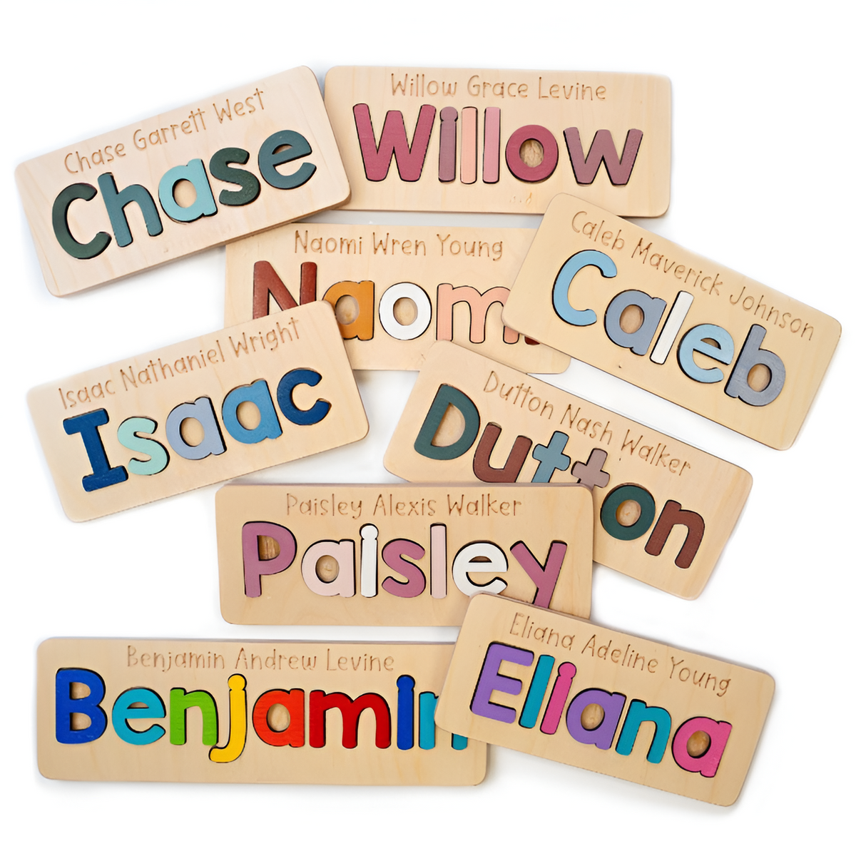 Wooden Name Puzzle, Upper and Lowercase, Easter Gifts for Kids, Name Puzzles for Toddlers and Baby, Montessori, Baby Shower, Newborn Gift