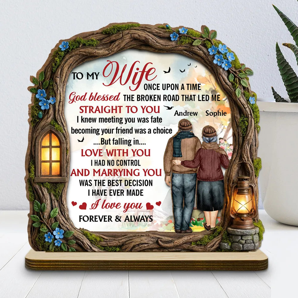 Marrying You Was The Best Decision - Personalized Wooden Plaque - Valentine's Day Gift, Anniversary Gift For Couple
