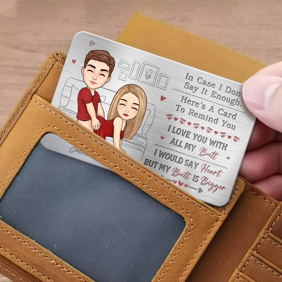To My Husband I Love You With All My Heart - Personalized Wallet Card - Gift For Husband, Boyfriend, Anniversary Gift, Valentine's Day Gift