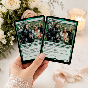 Custom MTG Style Trading Card: Personalized Anniversary, Wedding, Pet, Fathers Day, Mothers Day, Birthday, Gift.