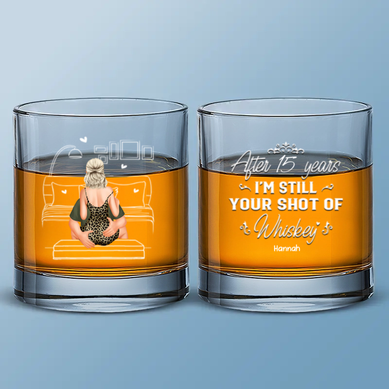 I Am Your Shot Of Whiskey - Personalized Wine Glass - Gift For Husband, Anniversary Gift, Valentine's Gift