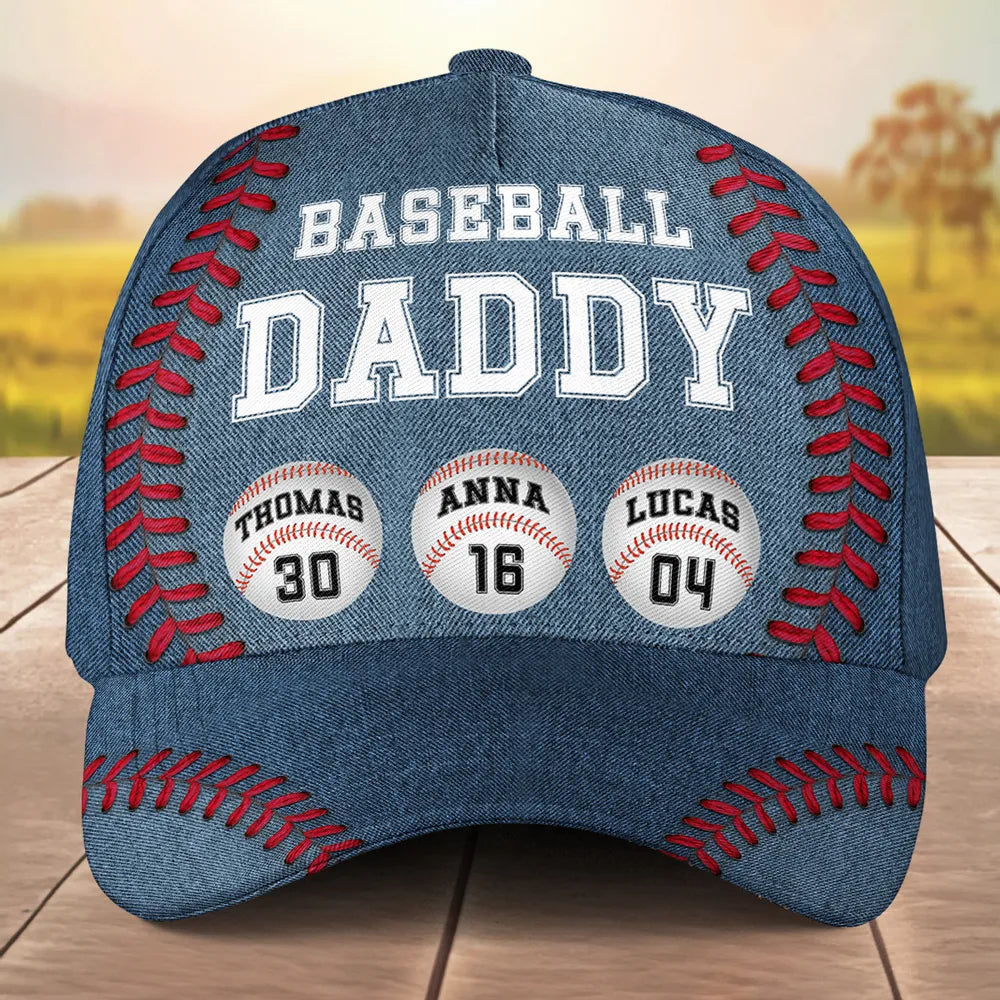 Baseball Dad - Personalized Classic Cap - Gift For Dad, Baseball Fan Daddy, Father's Day Gift