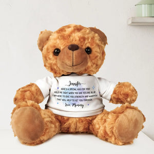 Hold Me Tight When You Are Feeling Blue - Personalized Teddy Bear Plush - Gift For Daughter, Sisters, Emotional Support Plush
