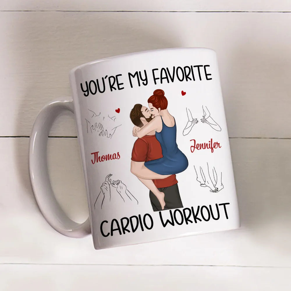 You're My Favorite Cardio Workout - Personalized Mug - Valentine's Day Gift For Couple, Funny Couple Gift