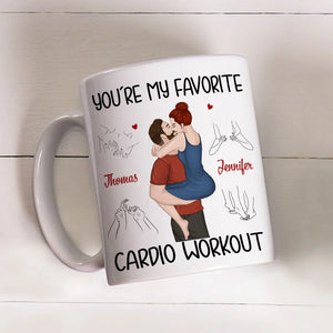 You're My Favorite Cardio Workout - Personalized Mug - Valentine's Day Gift For Couple, Funny Couple Gift