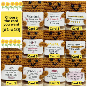 Adorable Handmade Crochet Sunflower Gifts, Crochet Flowers Decor, Mother's Day Gifts, Love You Mom, Thanks Mom, Flower Gifts for Mom Aunt Grandma
