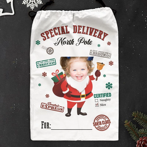 Special Delivery From North Pole - Personalized Santa Sack - Christmas Gift For Family