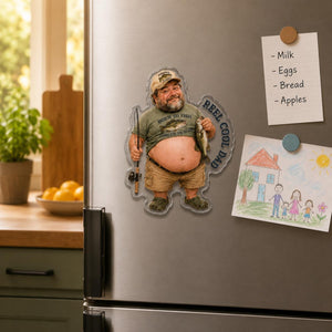 Custom Dad Face Squishy Magnet, Personalized Poke Belly Photo Fridge Magnet, Funny Fathers Day 2026 Gift For Husband Gag Gift, Kitchen Decor