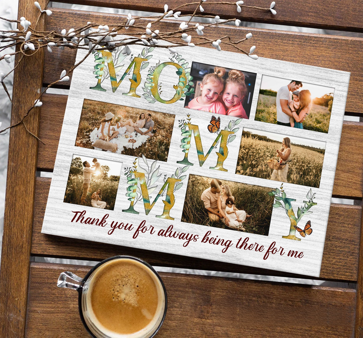 Mommy Thank You For Always Being There For Me - Personalized Canvas - Gift For Mom, Mother's Day, Birthday Gift