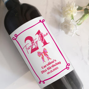 Custom Wine Label/Funny Custom Birthday Wine Label/Personalized Birthday Gift For Her/21st Birthday Favors/Dolly Birthday Party Decorations