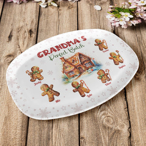 Grandma's Perfect Batch Christmas - Personalized Platter - Christmas Gift For Mom, Grandma