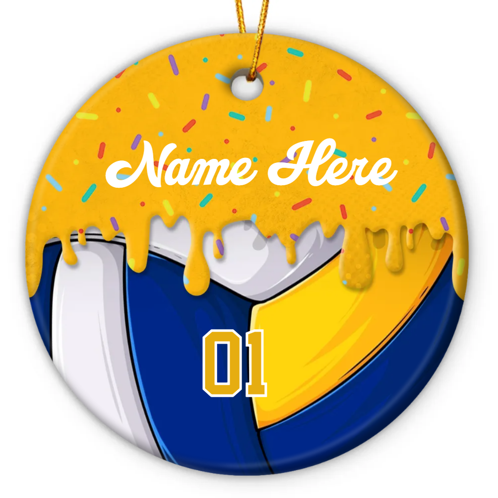 Personalized Volleyball Ornament Custom Name & Number Volleyball Gift, Volleyball Christmas Ornament, Volleyball Team Keepsake Gift