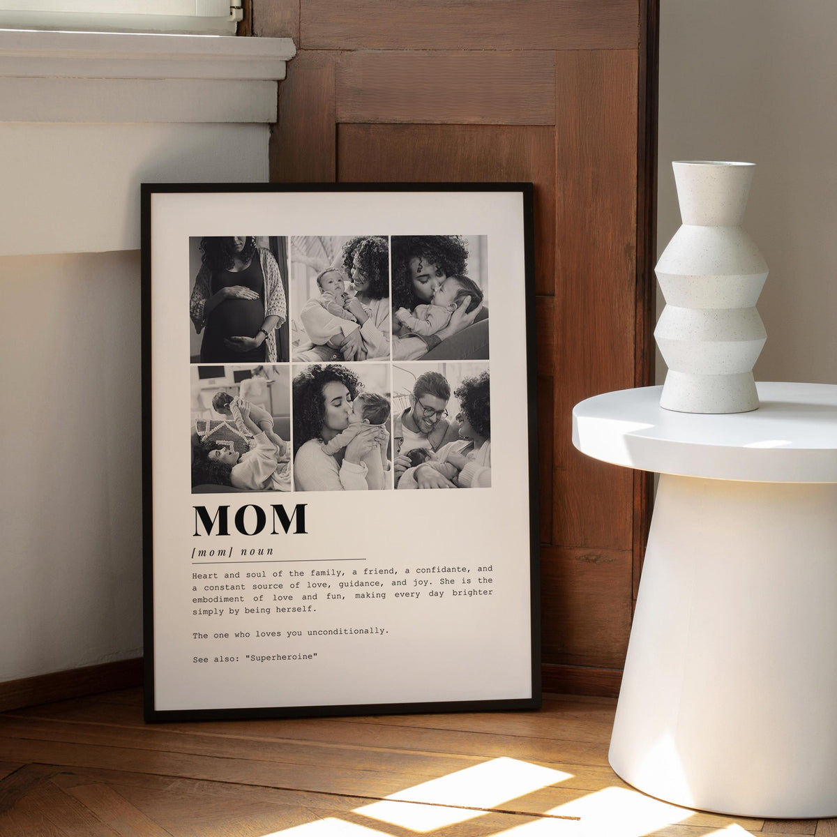 Mom Definition Upload Photo - Personalized Canvas - Gift For Mother, Mom, Mother's Day Gift