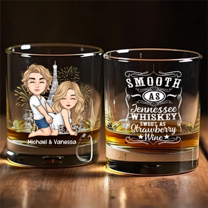 Smooth As Jennessee - Personalized Whiskey Glass - Anniversary, Valentine's Day Gift For Couple