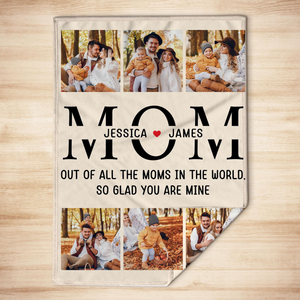 So Glad You Are Mine - Personalized Blanket - Gift For Mother
