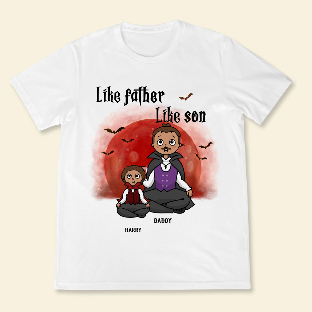 Like Father Like Son Halloween - Personalized Shirt - Gift For Father, Halloween Party