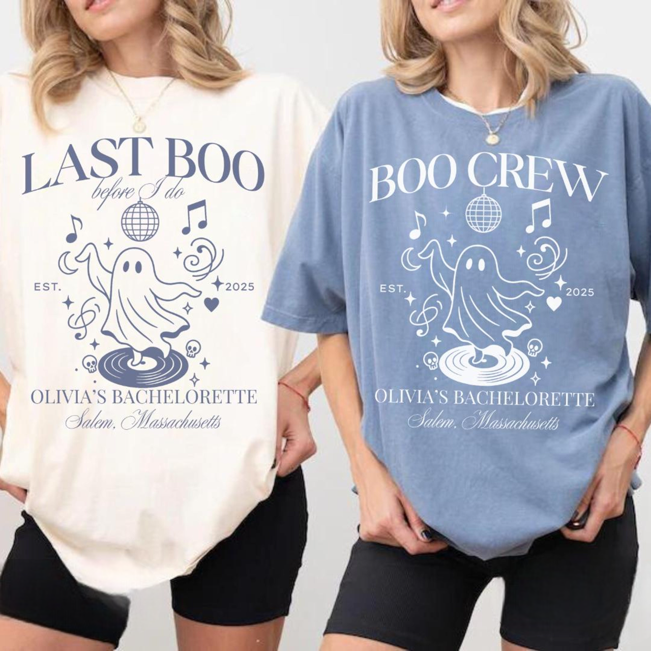 Halloween Ghost Bachelorette Party Shirts, Last Boo, Boo Crew Tee, Bridal Shower Party Gifts, Spooky Bachelorette Shirts